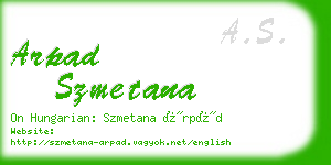 arpad szmetana business card